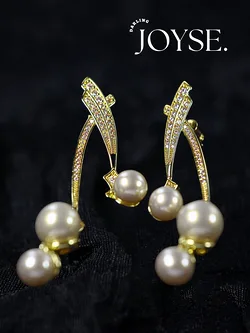 14K Gold-Plated CZ earings